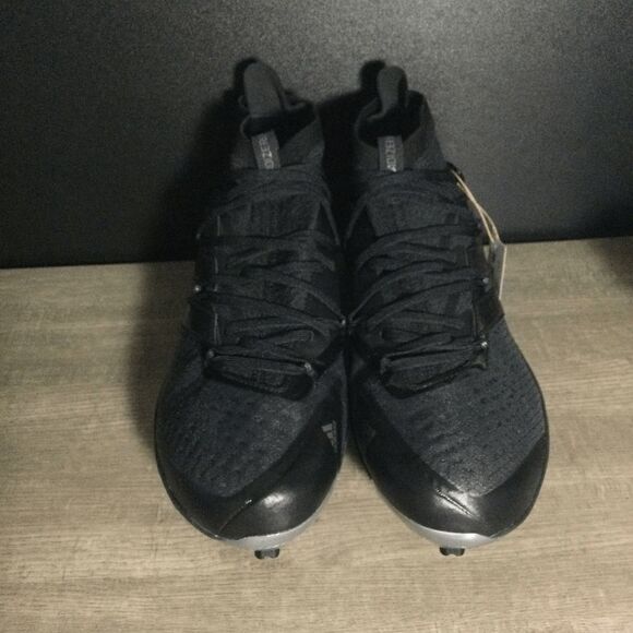 Adidas Adizero Afterburner 8 NWV Mid Metal Baseball Cleats Black Men's Size 13.5 - Picture 2 of 7